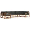 vidaXL Outdoor Sofa Set 7 pcs Natural and Anthracite