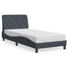 vidaXL Bed Frame without Mattress Dark Grey 90x190 cm Velvet