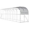 vidaXL Against Wall Chicken Coop Silver 800 x 100 x 215 cm