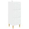 vidaXL Drawer Cabinet White 33 x 34.5 x 90 cm Engineered Wood