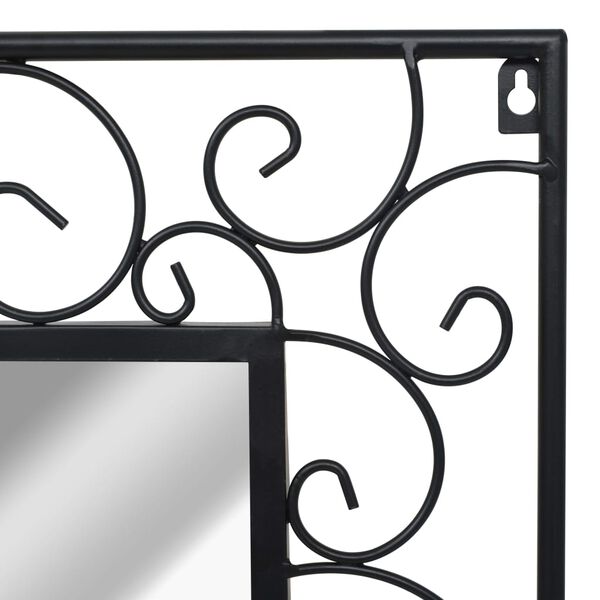 vidaXL Wall Mirror Rectangular 50x80 cm Black