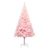 vidaXL Artificial Pre-lit Christmas Tree with Stand Pink 210 cm PVC