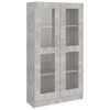 vidaXL Vitrine Cabinet Concrete Grey 82,5x30,5x150 cm Engineered Wood