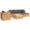 vidaXL 6 Piece Garden Lounge Set with Cushions Solid Wood Teak
