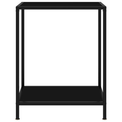 vidaXL Console Table Black 60x35x75 cm Tempered Glass