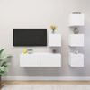 vidaXL 5 Piece TV Cabinet Set White Engineered Wood