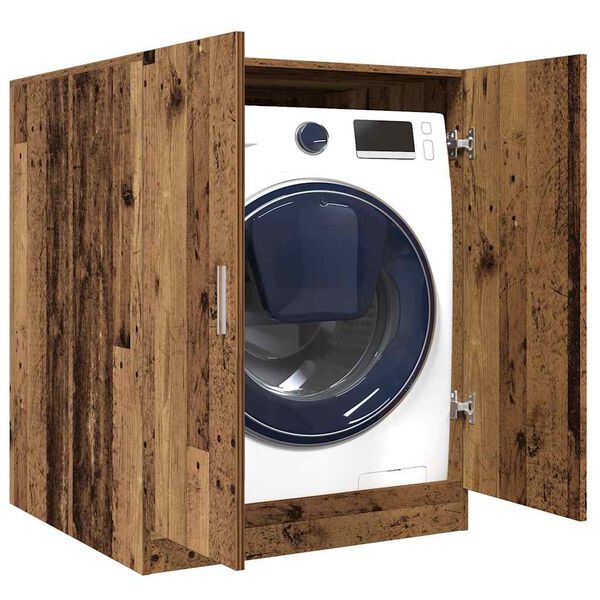 vidaXL Washing Machine Cabinet Old Wood 70.5x71.5x91.5 cm