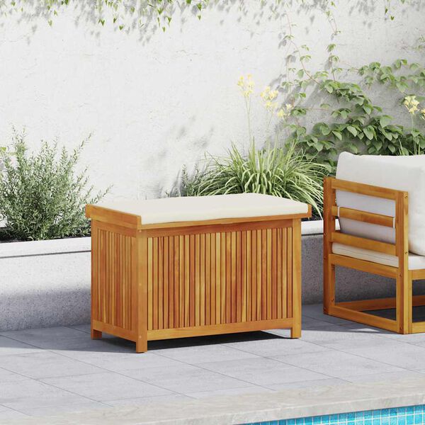 vidaXL Outdoor Cushion Box 90x50x60.5 cm Solid Wood Acacia