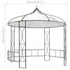 vidaXL Gazebo 300x290 cm White Round
