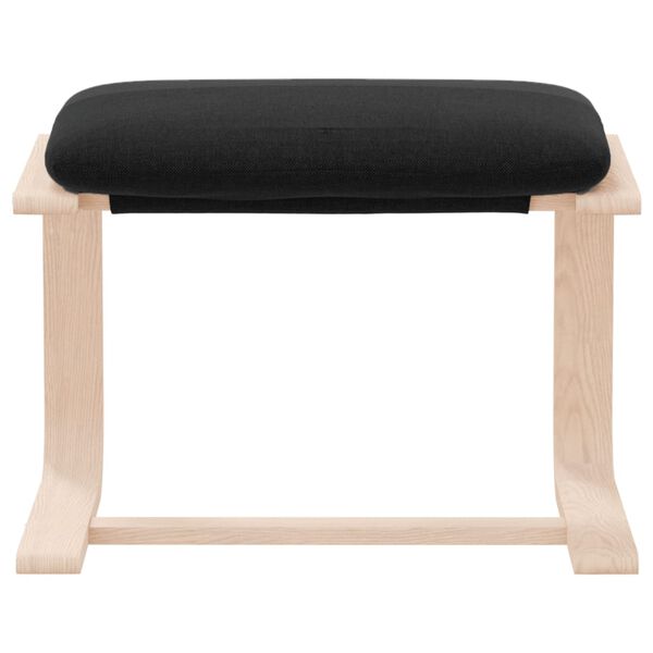 vidaXL Footstool Black 51x41x40 cm Fabric