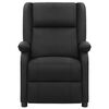 vidaXL Recliner Chair Black Real Leather