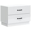 vidaXL Bedside Cabinet White 62 x 34.5 x 44.5 cm Engineered Wood