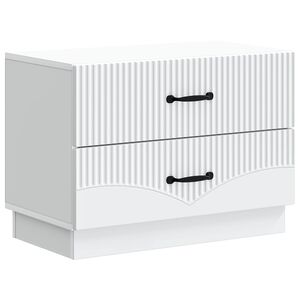 vidaXL Bedside Cabinet White 62 x 34.5 x 44.5 cm Engineered Wood