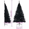 vidaXL Artificial Pre-lit Christmas Tree Black 180 cm PVC