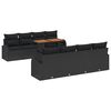 vidaXL Garden Sofa Set 9 pcs Black Poly rattan