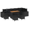 vidaXL Garden Sofa Set 10 pcs Black Poly Rattan