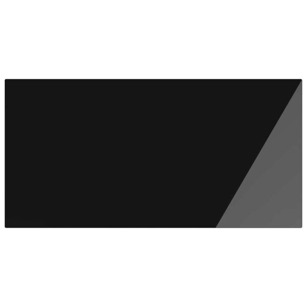 vidaXL Table Top 4 pcs Black Glass