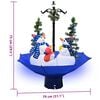 vidaXL Snowing Christmas Tree with Umbrella Base Blue 75 cm PVC