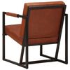 vidaXL Armchair Brown Real Leather