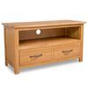vidaXL TV Cabinet | Brown | Solid oak wood, oak veneered MDF | TV Cabinet