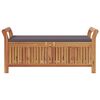 vidaXL Garden Storage Bench with Cushion 126 cm Solid Wood Acacia