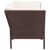 vidaXL 8 Piece Garden Lounge Set with Cushions Poly Rattan Brown