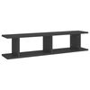 vidaXL Wall Shelf 2 pcs Grey 90x18x20 cm Engineered Wood