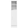 vidaXL Bathroom Cabinet with Roll Holder White 20.5x22x90 cm