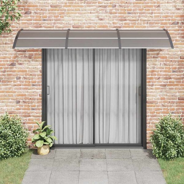 vidaXL Door Canopy Black 300x75 cm Polycarbonate