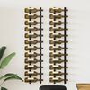 vidaXL Wall Mounted Wine Racks for 12 Bottles 2 pcs Black Iron