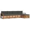 vidaXL Outdoor Sofa Set with Cushion 5 pcs Natural and Anthracite