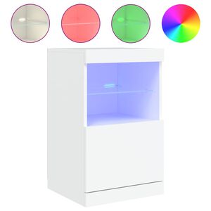 vidaXL Sideboard with LED Lights White 41x37x67 cm