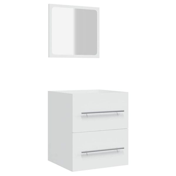 vidaXL Bathroom Cabinet with Mirror White 41x38.5x48 cm Engineered Wood