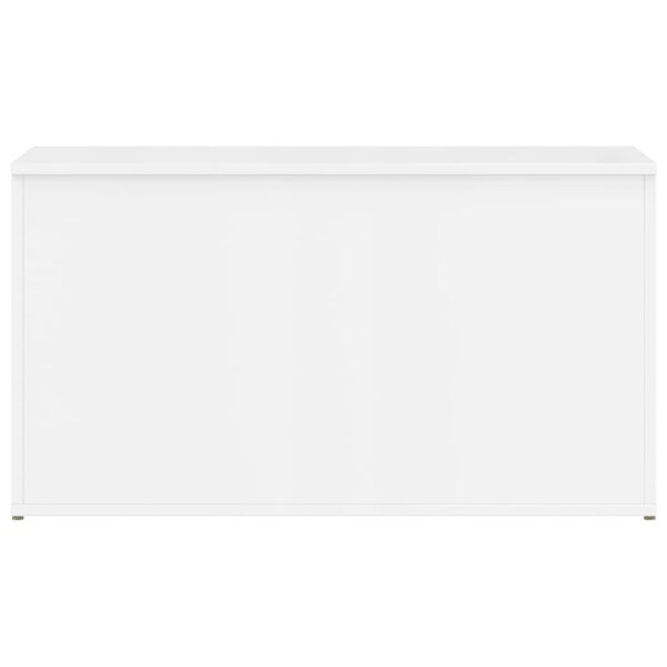 vidaXL Storage Chest High Gloss White 84x42x46 cm Engineered Wood