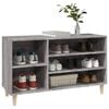 vidaXL Shoe Cabinet Grey Sonoma 102x36x60 cm Engineered Wood