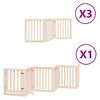 vidaXL Dog Gate with Door Foldable 15 Panels 750 cm Poplar Wood