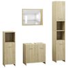 vidaXL 4 Piece Bathroom Furniture Set Sonoma Oak Engineered Wood