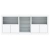 vidaXL Sideboard with LED Lights White 181.5x37x67 cm