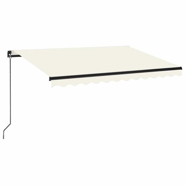 vidaXL Manual Retractable Awning 350x250 cm Cream