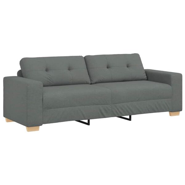 vidaXL 3-Seater Sofa Dark Grey 180 cm Fabric