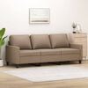 vidaXL 3-Seater Sofa Cappuccino 180 cm Faux Leather