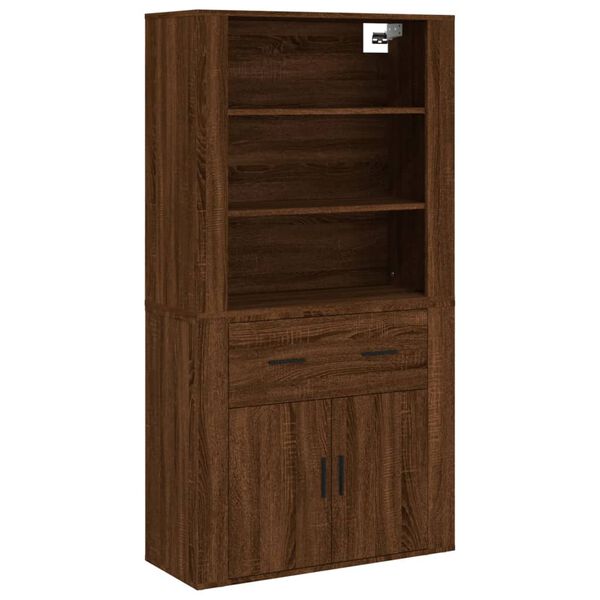 vidaXL Highboard Brown Oak Engineered Wood