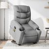 vidaXL Stand up Massage Recliner Chair Light Grey Fabric