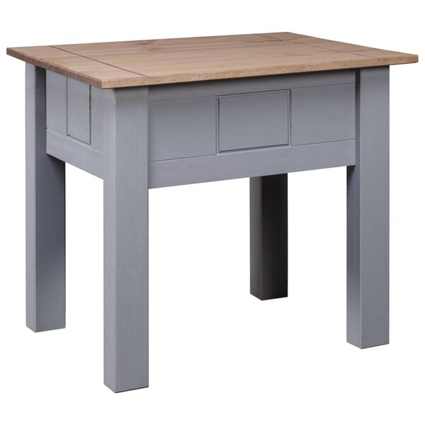 vidaXL Nightstand Grey 50.5x50.5x52.5 cm Pine Panama Range