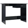 vidaXL Desk | High gloss black | Engineered wood | Small | Writing Desk
