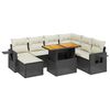 vidaXL 8 Piece Garden Sofa Set with Cushions Black Poly Rattan