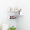 vidaXL Wall Corner Shelf High Gloss White 40x40x50 cm Engineered Wood
