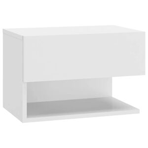 vidaXL Wall-mounted Bedside Cabinet High Gloss White