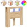 vidaXL LED Headboard Sonoma Oak 100x18,5x103,5 cm Engineered Wood