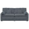 vidaXL Modular Sofa with Cushions Dark Grey